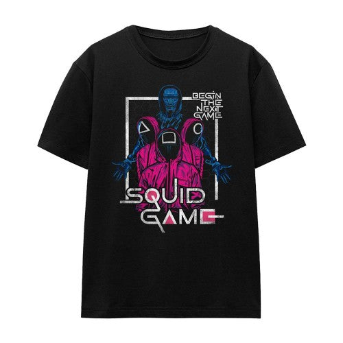Front - Squid Game Womens/Ladies Front Man and Guards T-Shirt