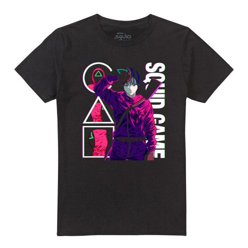 Front - Squid Game Unisex Adult Season Three Anime Guards T-Shirt