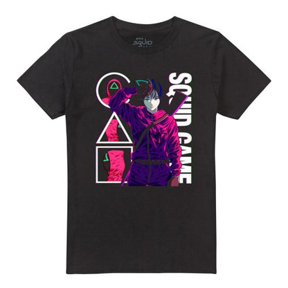 Front - Squid Game Unisex Adult Season Three Anime Guards T-Shirt
