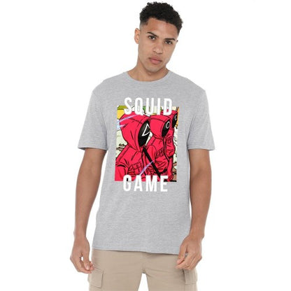 Front - Squid Game Unisex Adult Side Profile Logo T-Shirt