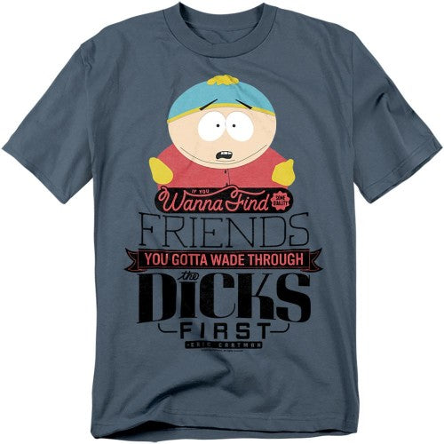Front - South Park Unisex Adult Wade Through Dicks T-Shirt