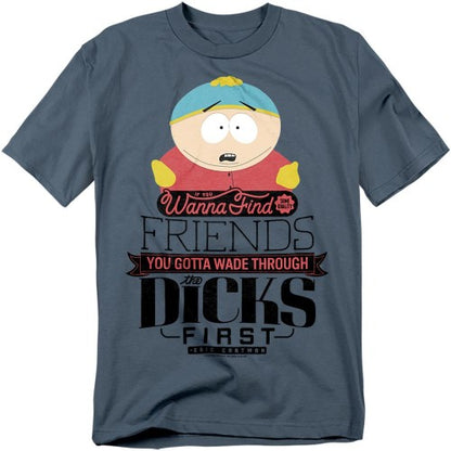 Front - South Park Unisex Adult Wade Through Dicks T-Shirt