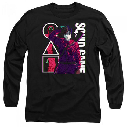 Front - Squid Game Unisex Adult Season Three Anime Guards Long-Sleeved T-Shirt