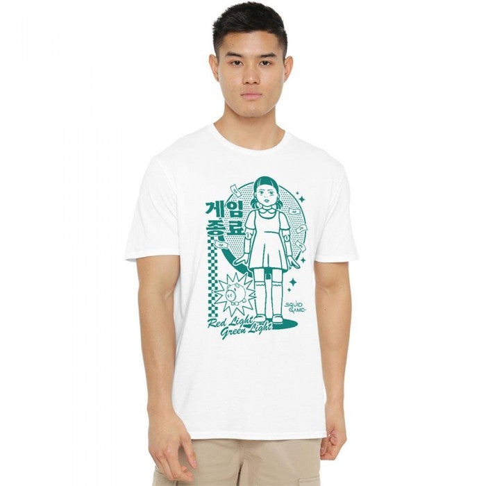 Front - Squid Game Unisex Adult Season Three Red Light Green Light T-Shirt