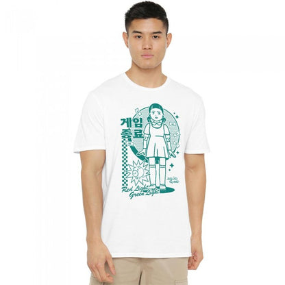 Front - Squid Game Unisex Adult Season Three Red Light Green Light T-Shirt