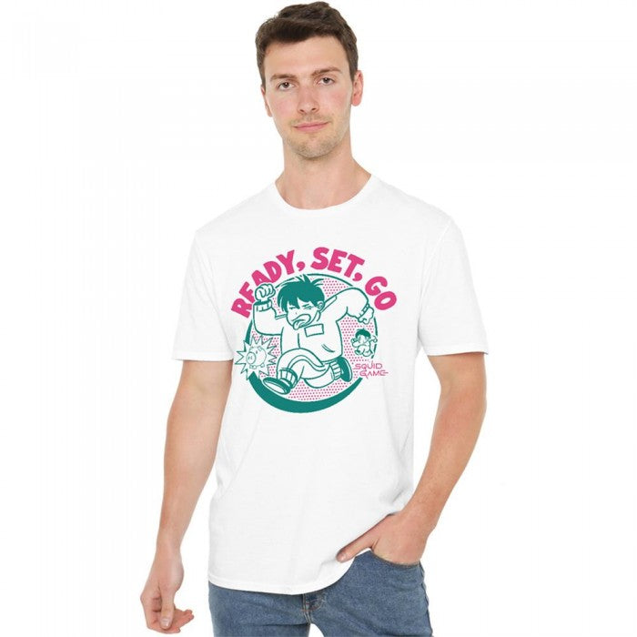 Front - Squid Game Unisex Adult Season Three Ready Set Go T-Shirt