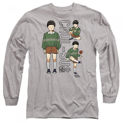 Front - Squid Game Unisex Adult Chul-Su Vintage Long-Sleeved T-Shirt