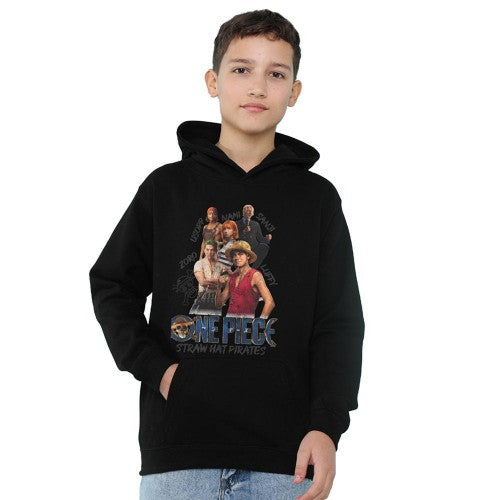 Front - One Piece Live Action Childrens/Kids Straw Hat Hoodie