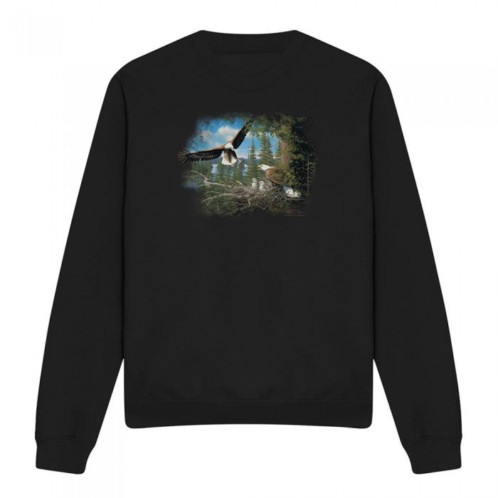 Front - Wildlife Unisex Adult Bald Eagles Sweatshirt