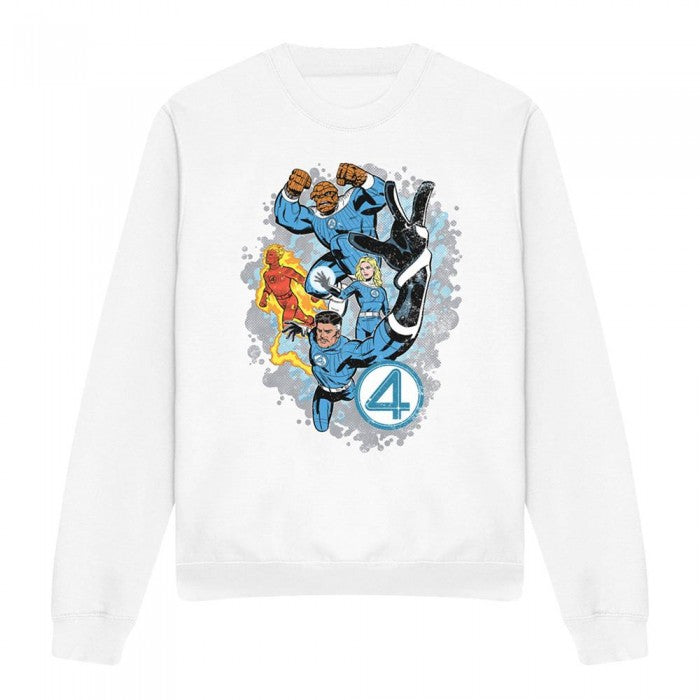 Front - Fantastic Four Unisex Adult The First Family Together Sweatshirt