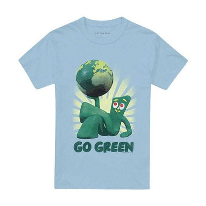 Front - Gumby Unisex Adult Go Green T-Shirt