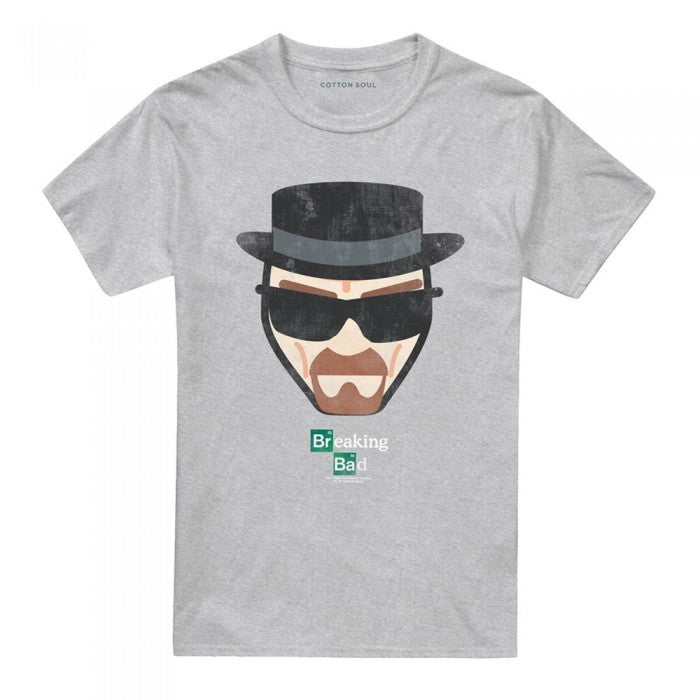 Front - Breaking Bad Unisex Adult Heisenberg Face T-Shirt