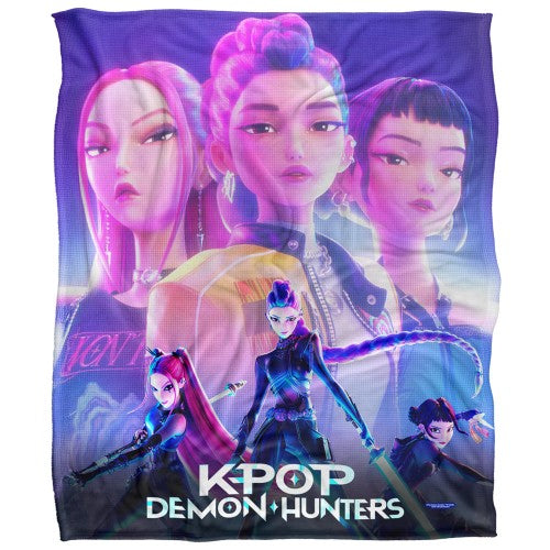 Front - K-Pop Demon Hunters Ready To Fight Fleece Huntr/X Supersoft Throw