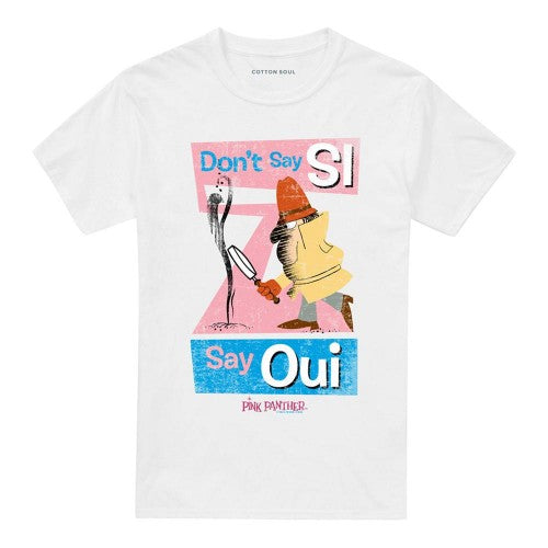 Front - Pink Panther Unisex Adult Don´t Say Si Say Oui T-Shirt