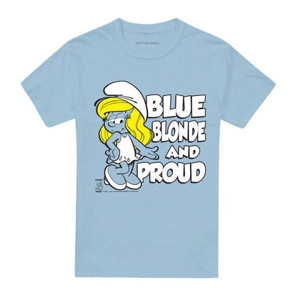 Front - The Smurfs Unisex Adult Blonde And Proud T-Shirt