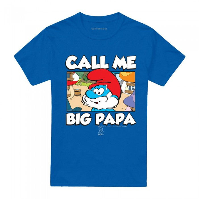 Front - The Smurfs Unisex Adult Call Me Big Papa Smurf T-Shirt