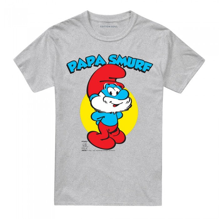 Front - The Smurfs Unisex Adult Papa Smurf T-Shirt