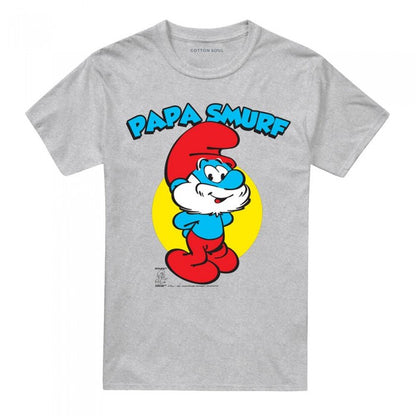 Front - The Smurfs Unisex Adult Papa Smurf T-Shirt