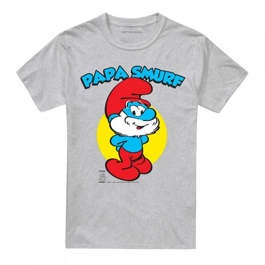 Front - The Smurfs Unisex Adult Papa Smurf T-Shirt