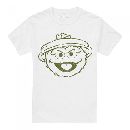 Front - Sesame Street Unisex Adult Oscar The Grouch Mono T-Shirt