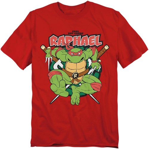 Front - TMNT Unisex Adult Cool But Crude Raphael T-Shirt