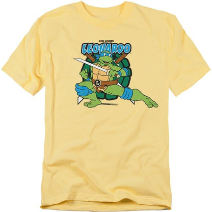 Front - TMNT Unisex Adult Leads Leonardo T-Shirt