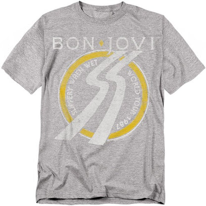 Front - Bon Jovi Unisex Adult Slippery When Wet World Tour T-Shirt