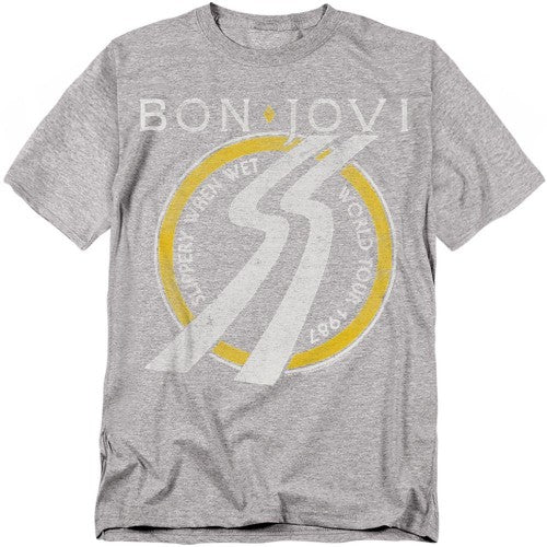 Front - Bon Jovi Unisex Adult Slippery When Wet World Tour T-Shirt