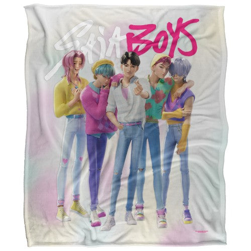 Front - K-Pop Demon Hunters Fleece Saja Boys Supersoft Throw