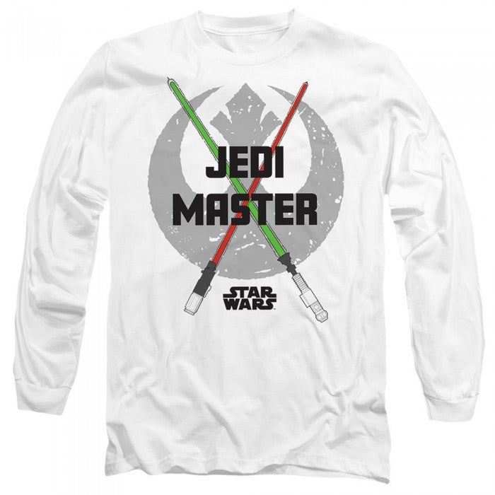 Front - Star Wars Mens Jedi Master Dad Lightsaber Long-Sleeved T-Shirt