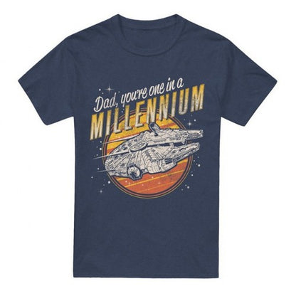 Front - Star Wars Unisex Adult Dad One In A Millennium Heather T-Shirt