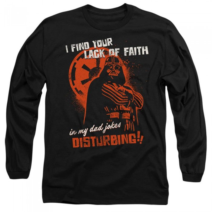 Front - Star Wars Mens Dad Jokes Disturbing Darth Vader Long-Sleeved T-Shirt