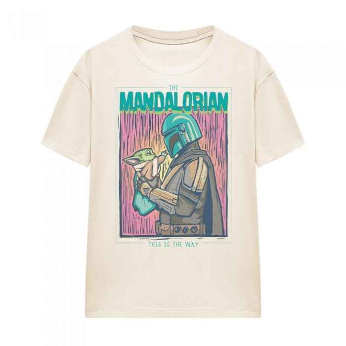 Front - Star Wars The Mandalorian Womens/Ladies This Is The Linocut Way T-Shirt