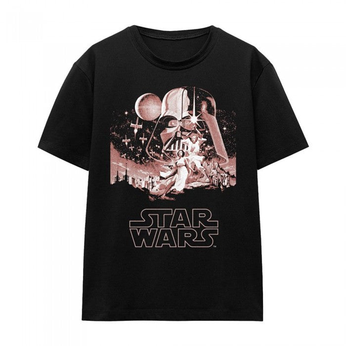 Front - Star Wars Womens/Ladies Vintage Poster T-Shirt