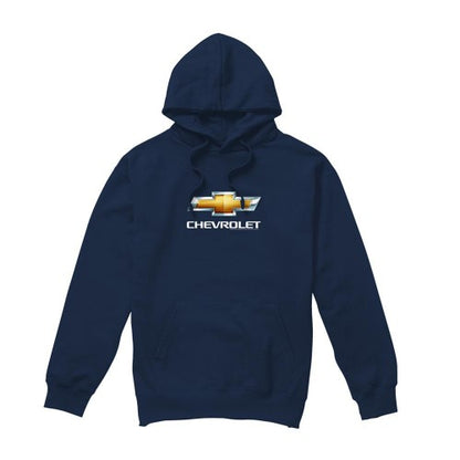 Front - Chevrolet Unisex Adult Bowtie Stacked Hoodie