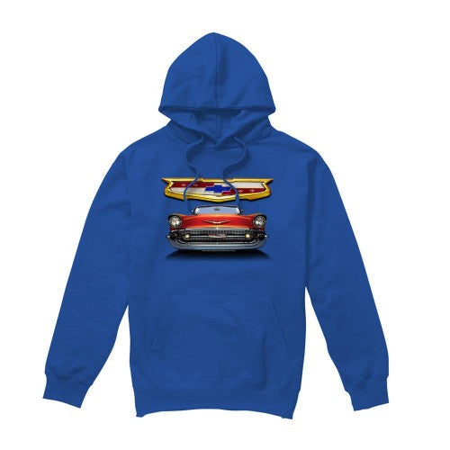 Front - Chevrolet Unisex Adult 1957 Bel Air Grille Hoodie