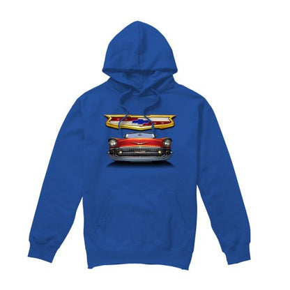 Front - Chevrolet Unisex Adult 1957 Bel Air Grille Hoodie