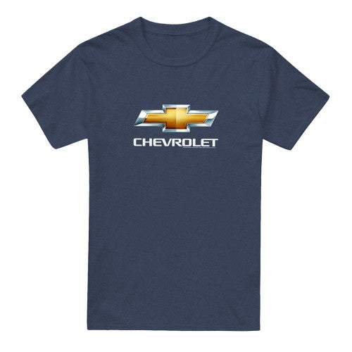 Front - Chevrolet Unisex Adult Bowtie Stacked T-Shirt