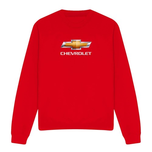 Front - Chevrolet Unisex Adult Bowtie Stacked Sweatshirt