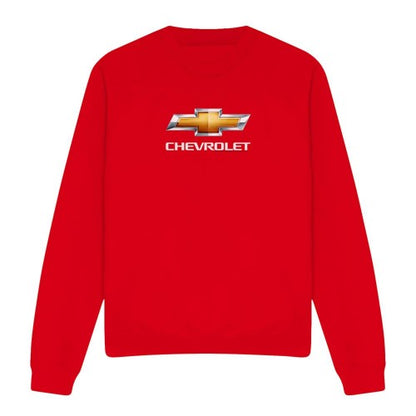 Front - Chevrolet Unisex Adult Bowtie Stacked Sweatshirt