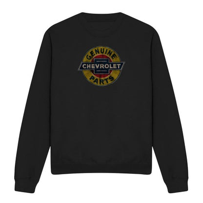 Front - Chevrolet Unisex Adult Genuine Parts Distressed Sweatshirt