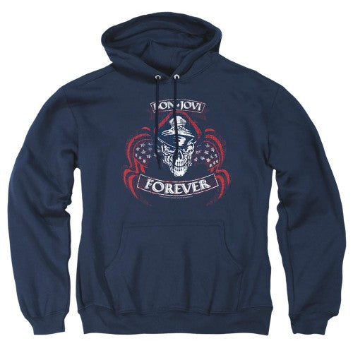 Front - Bon Jovi Unisex Adult Forever Skull Hoodie