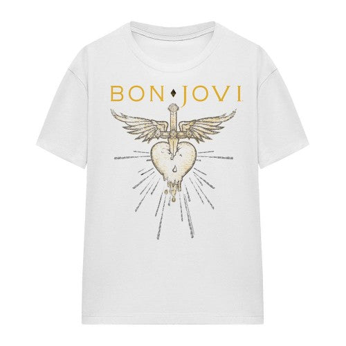 Front - Bon Jovi Womens/Ladies Greatest Hits T-Shirt