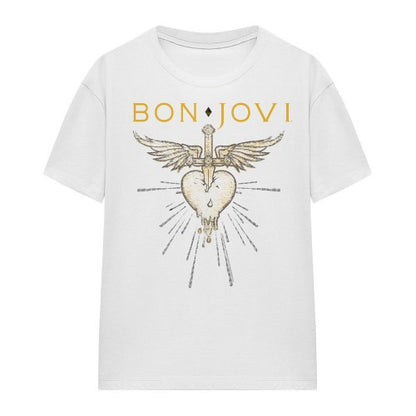 Front - Bon Jovi Womens/Ladies Greatest Hits T-Shirt