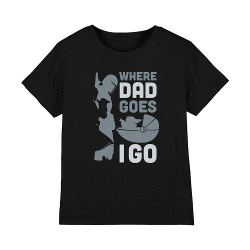 Front - Star Wars Boys Where Dad Goes I Go T-Shirt