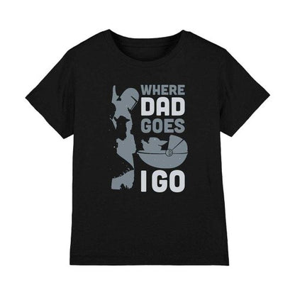Front - Star Wars Boys Where Dad Goes I Go T-Shirt