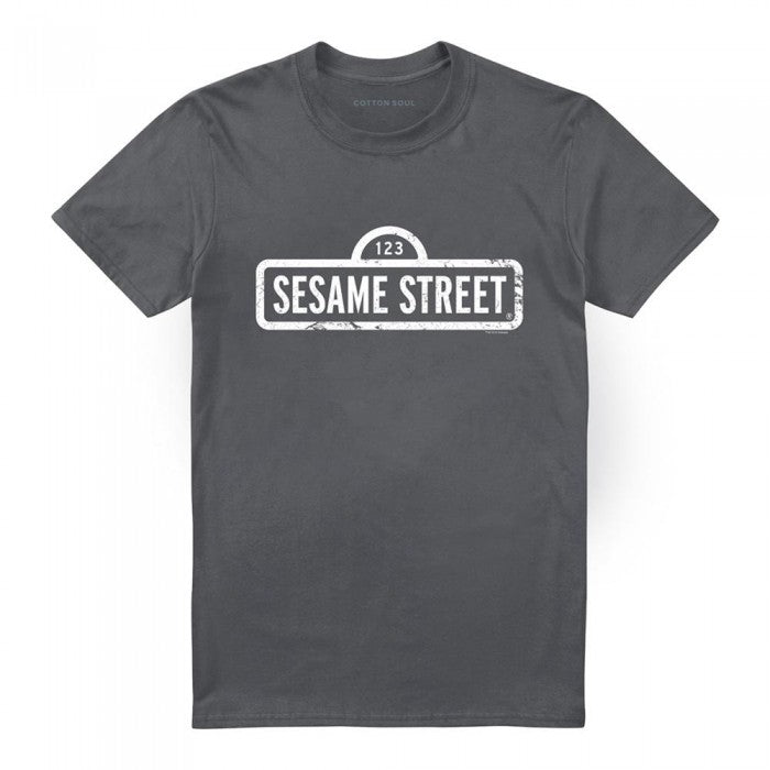 Front - Sesame Street Unisex Adult Logo T-Shirt