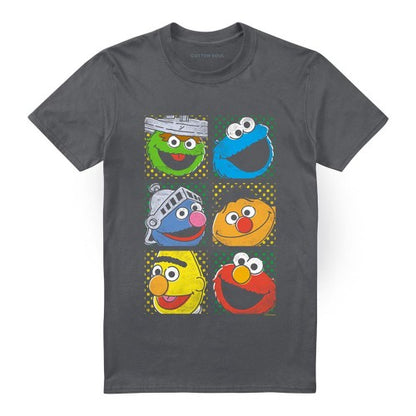 Front - Sesame Street Unisex Adult Group T-Shirt