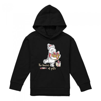 Front - Winnie the Pooh Childrens/Kids The Bearer Of Christmas Gifts Heather Hoodie