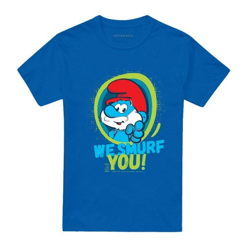 Front - The Smurfs Unisex Adult We Smurf You! Papa Smurf T-Shirt